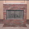 Brick Fireplace and raised hearth