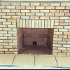 Brick Fireplace and stone tile hearth