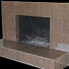 Granite Face Fireplace and raised hearth