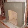 Plaster Fireplace under construction - scratch coat waiting for final plaster finish