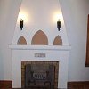 Spanish Style Plaster Fireplace with batchelder tile