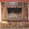 Marble Tile Face Fireplace and raised hearth