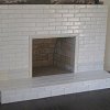 White Subway Tile Fireplace