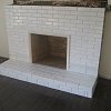 White Subway Tile Fireplace