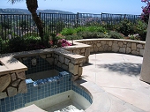Custom masonry decorative stone wall