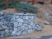 Custom masonry stone column