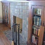 Batchelder Tile fireplace Craftsman Style - Click here for larger view 