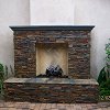 Outdoor Chimneys and Fireplaces - True Stone Veneer