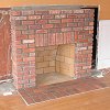 Brick Fireplace and hearth
