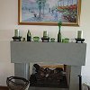 Unique Marble Face Fireplace - granite mantel and surround