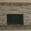 Stone Face Fireplace - Eldorado Alderwood stackstone with Robinson Cheasepeake Brick