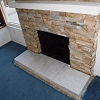 Stone Face Fireplace - Truestone Dressed Desert Gold
