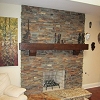 Stone Face Fireplace - Truestone Dressed Sunset