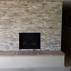 Stone Face Fireplace - Truestone Desert Gold with Sandstone Hearth
