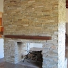 Stone Face Fireplace - Truestone Dressed Desert Gold