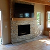 Stone Face Fireplace - Truestone Dressed Desert Gold