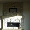Stone Face Fireplace - Grey Gold Limestone Veneer