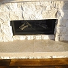 Stone Face Fireplace - Grey Gold Limestone Veneer