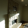 Stone Face Fireplace - Grey Gold Limestone Veneer