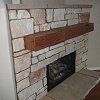 Stone Face Fireplace - Cooperstone with sandstone hearthstones