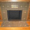 Batchelder Tile Face Fireplace and hearth