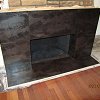 Travertine Tile Fireplace and hearth