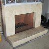 Marble Tile Face Fireplace and raised hearth