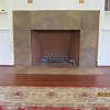 Travertine Tile Face Fireplace and hearth