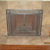 Travertine Tile Face Fireplace and hearth