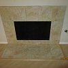 Travertine Tile Face Fireplace and hearth
