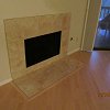 Travertine Tile Face Fireplace and hearth