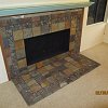 Batchelder Tile Face Fireplace and hearth