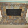 Batchelder Tile Face Fireplace and hearth