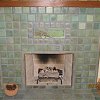 Batchelder Tile Face Fireplace and hearth