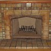 Batchelder Tile Face Fireplace and hearth