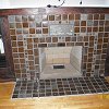 Batchelder Tile Face Fireplace and hearth