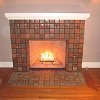 Batchelder Tile Face Fireplace and hearth