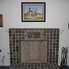 Batchelder Tile Face Fireplace and hearth