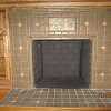 Batchelder Tile Face Fireplace and hearth